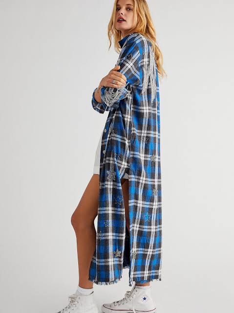 Free People Heavenly Plaid Jacket