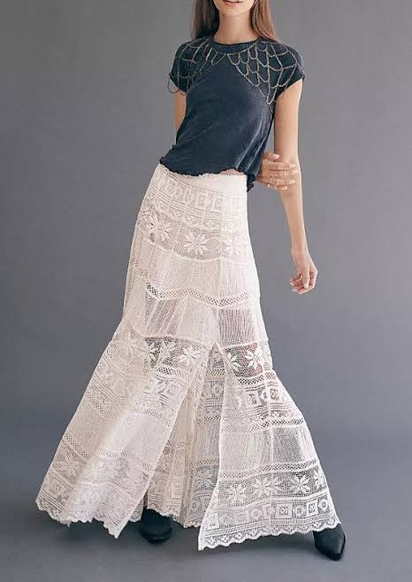 Free People Rebel Rebel Maxi Skirt - Tofu