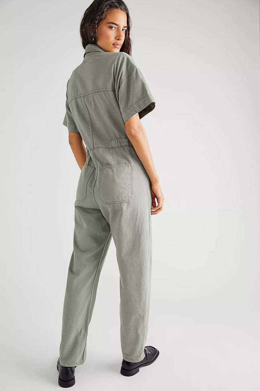 Free People Marci Jumpsuit - Washed Army