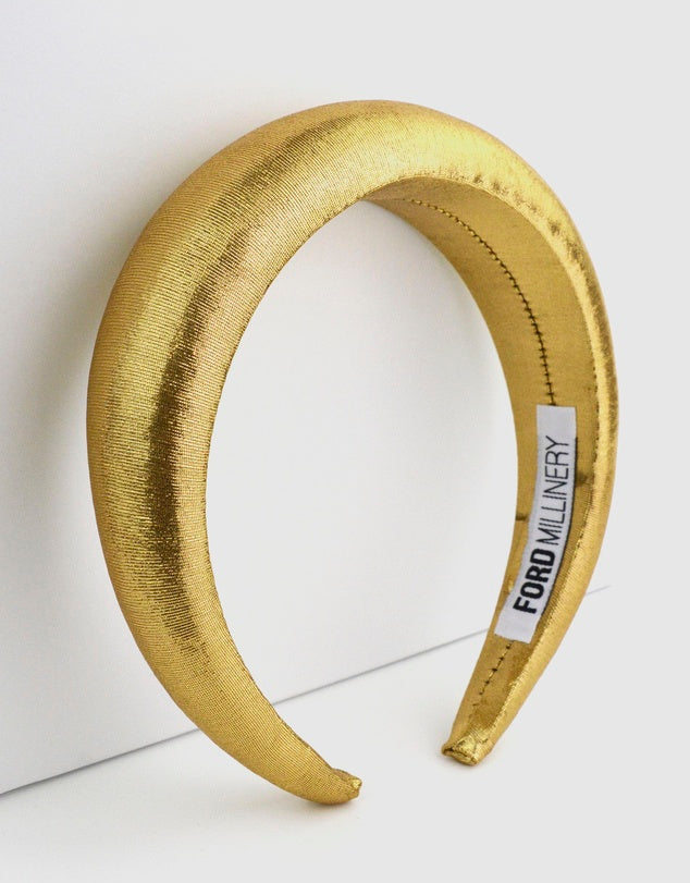 Ford Millinery Monica Headband Gold