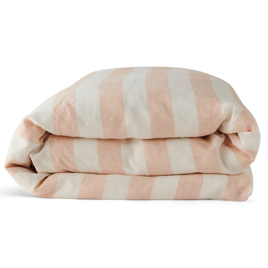 Kip&Co Spanish Villa Stripe Linen Quilt Cover - King