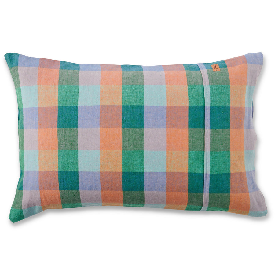 Kip&Co Skyline Tartan Linen Pillowcases -2P STD Set
