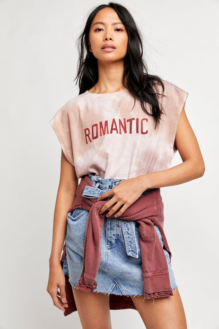 Free People Love Only Tee Lilac Dust Combo