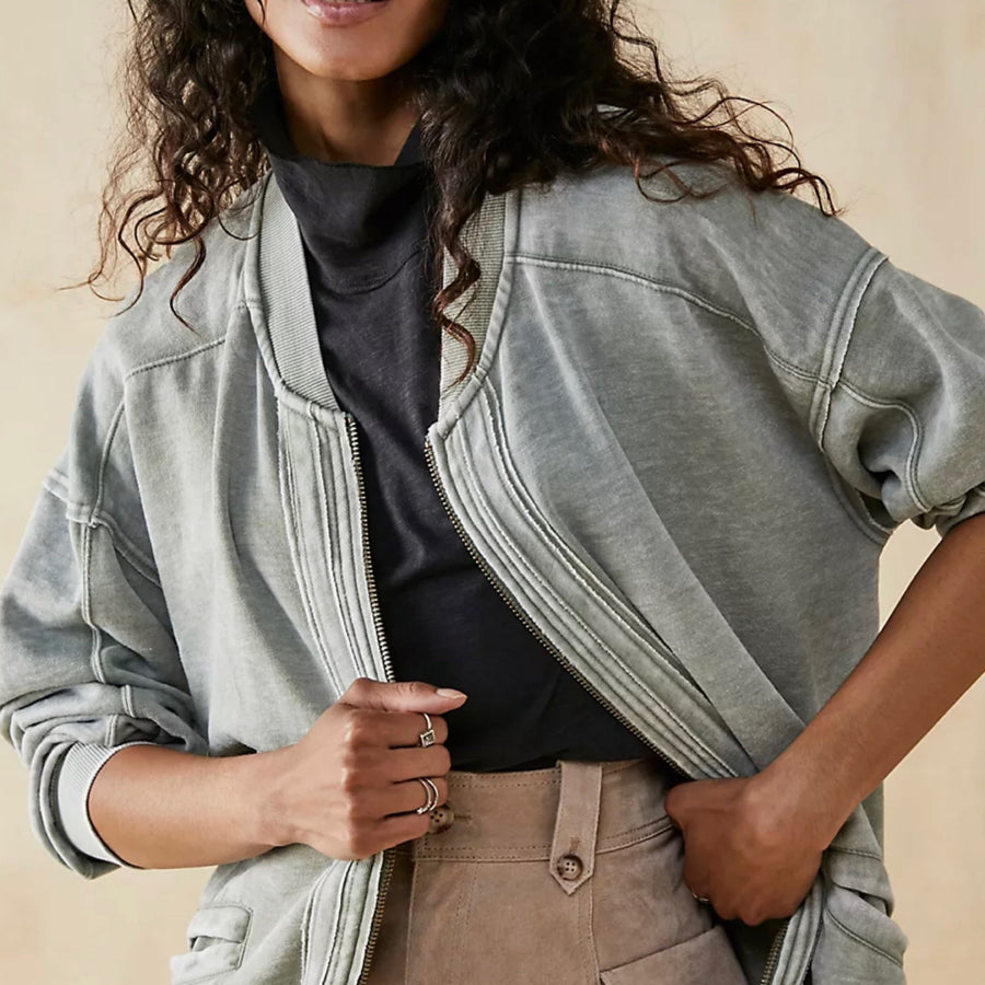 Free People Robby Bomber - Washed Army