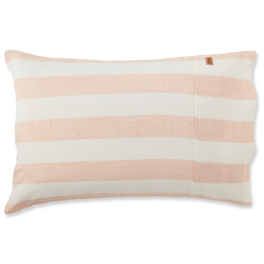 Kip&Co Spanish Villa Stripe Linen Pillowcases - 2P STD Set