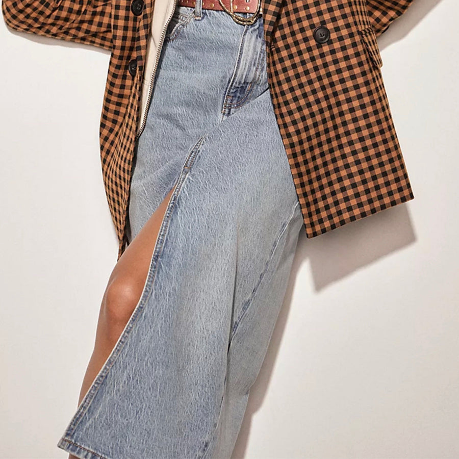 Free People Calabasis Denim Midi